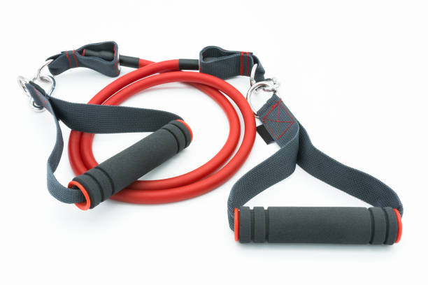 istock Resistance bands isolated on the white background. 1220874919
