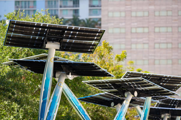 Photovoltaic Solar Panel against nature