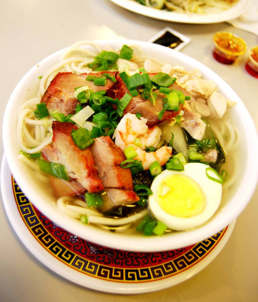 istock Chinese Noodle Soup Top View 1220882394