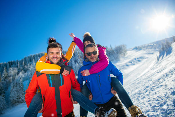 istock Friends Have Fun At Winter On Fresh Snow 1220884998