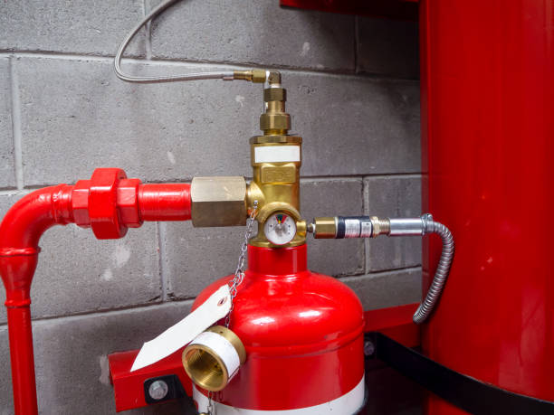 istock FM-200 Suppression Systems, FM200 Gas Flooding System in Data Center Room 1220903212
