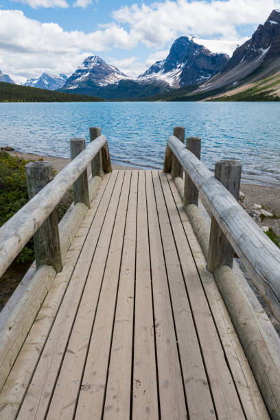 istock Bridge to the lake, mountains 1220903420