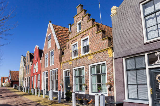 istock Step gable on a historic house in Harlingen 1220904355