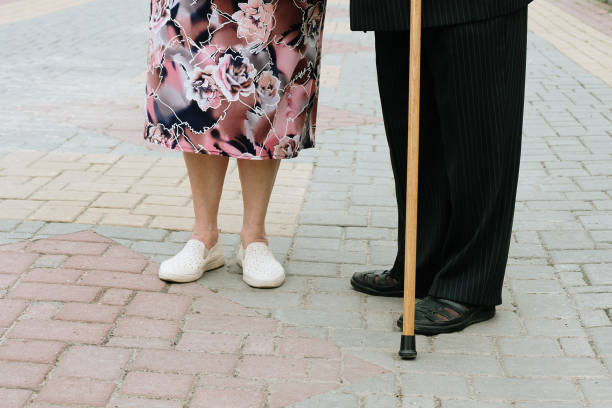 istock Elderly woman and old man 1220906081