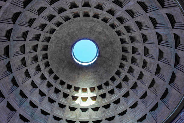 Pantheon dome indoors - Rome, Italy