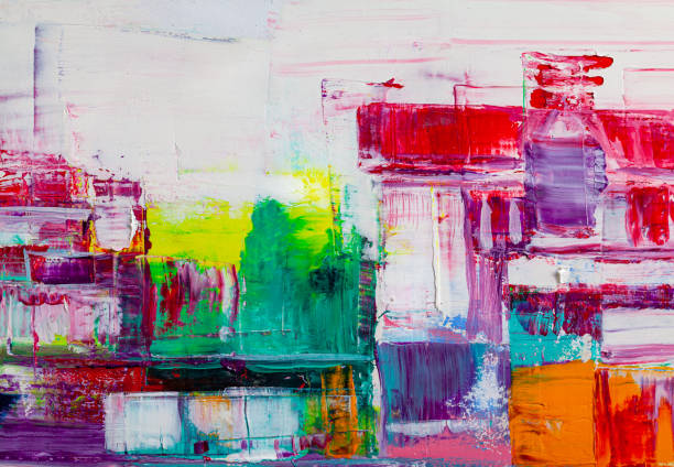 istock Abstract paintings. Hand drawn oil painting. Color texture. 1220910941