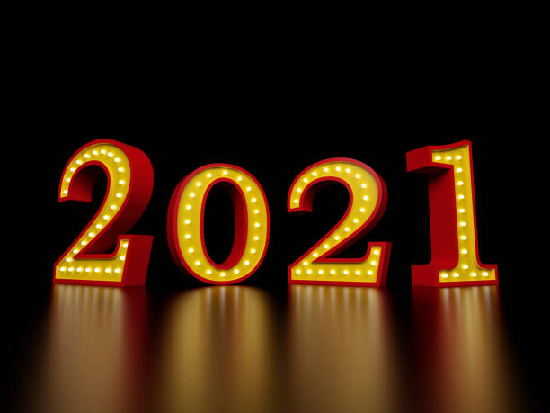istock New Year 2021 with neon lights Creative Design Concept - 1220919288