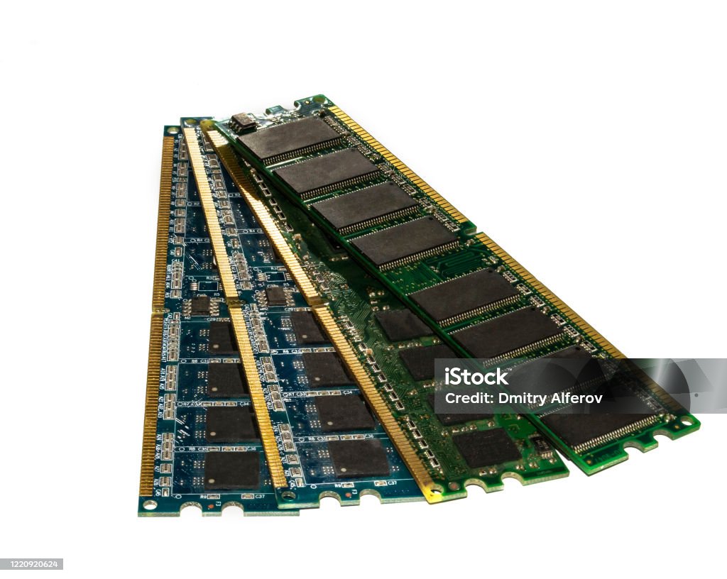 All Memory Module Four Module Dmm Memory For Compuers White Back Ground Stock Photo ...