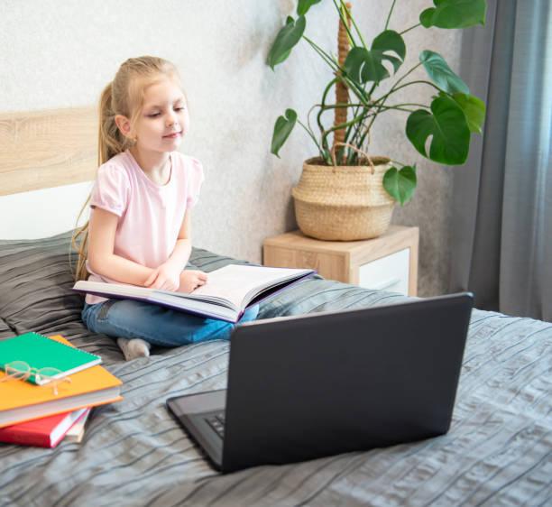 istock Stay at home. Online educations. 1220923160
