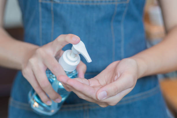 istock Wash hands with gel, alcohol or soap to kill bacteria. 1220923205