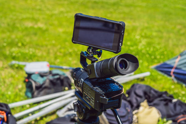 istock a professional cinema camera on a commercial production set 1220923452
