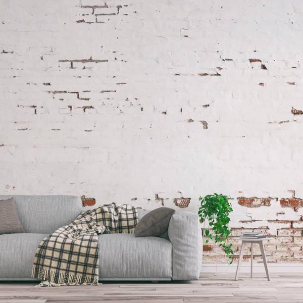 istock Elegant living room with sofa front view left 1220925952
