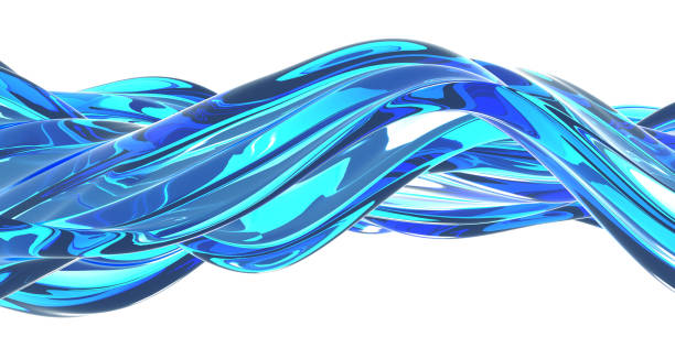 istock Blue water wave on white background. Clean crystal liquid 1220929027
