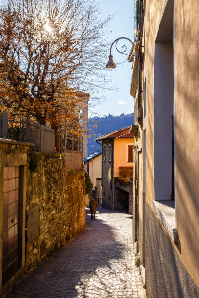 istock Old scenic streets in Torno, Como lake, Italy 1220933642