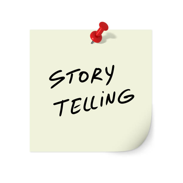 istock Story telling social media content blog message note 1220945543