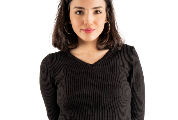 istock Pretty woman looking at camera. 1220950391