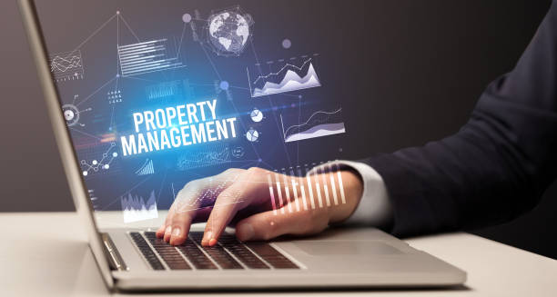 istock Businessman working on laptop, business concept 1220954628