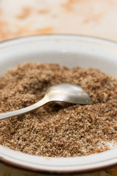 istock Ground nuts and cocoa in the plate 1220955401