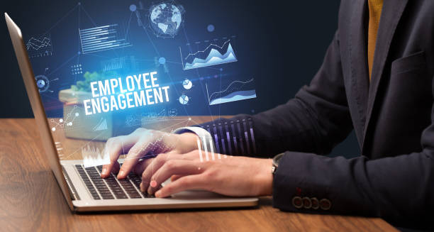 istock Businessman working on laptop, business concept 1220955793