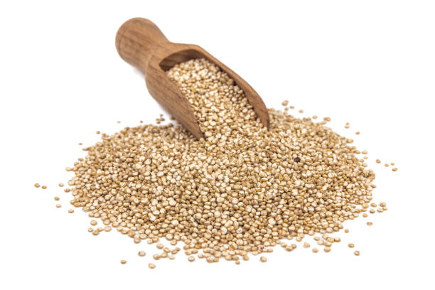 istock heap of quinoa on white 1220958785