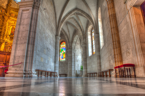 Interior of the Cathedral Basilica of the Assumption of the Virgin Mary of Santander, Spain