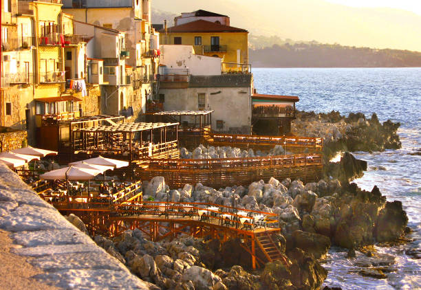 istock Italian seaside terraces at sunset 1220962221