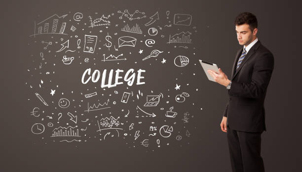 istock Businessman thinking with educational inscription 1220964763