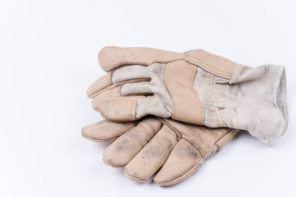 istock Old dirty used working gloves for protection 1220969386