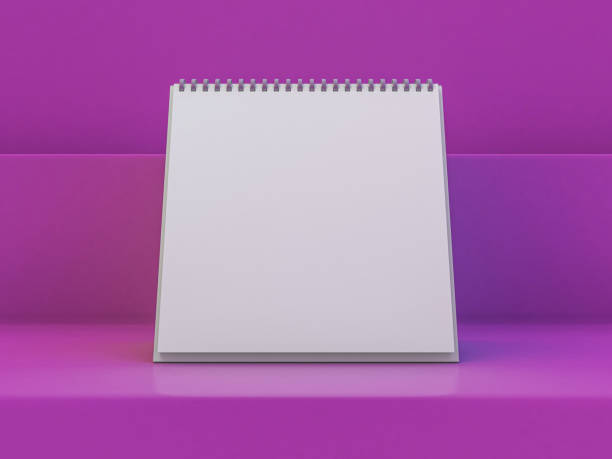istock Empty desk calendar. Mockup luxury design concept. 3D 1220971343