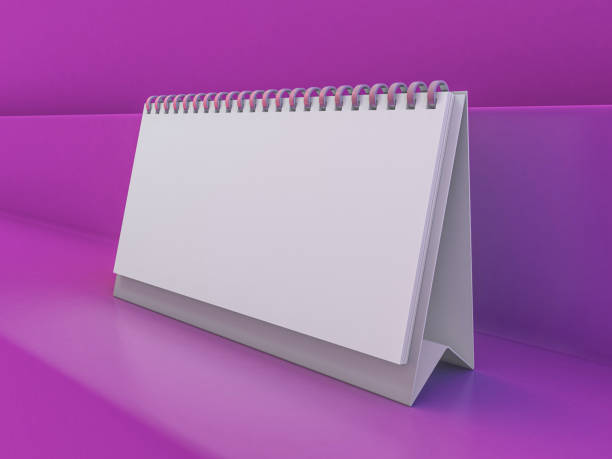 istock Empty desk calendar. Mockup luxury design concept. 3D 1220971344
