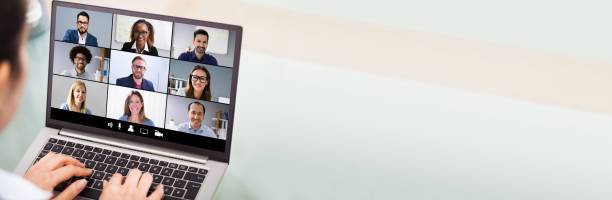 istock Businesswoman Video Conferencing With Laptop 1220973411