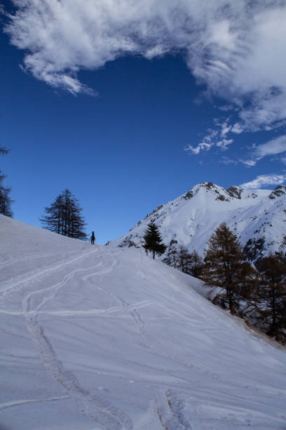 istock ski alp trip to Argentera in Valle Stura 1220973818