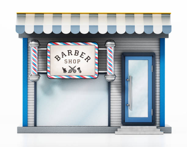 istock Barber shop isolated on white 1220975061