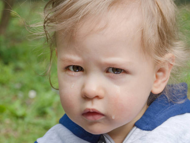 istock Portrait of a cute little boy crying 1220977346