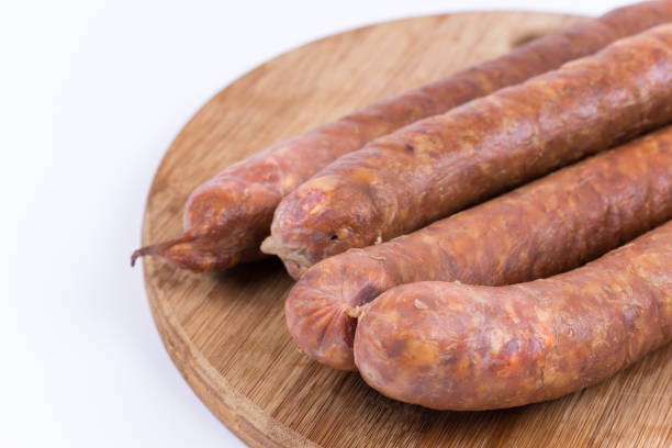 istock Homemade sausages on the cutting board 1220977433