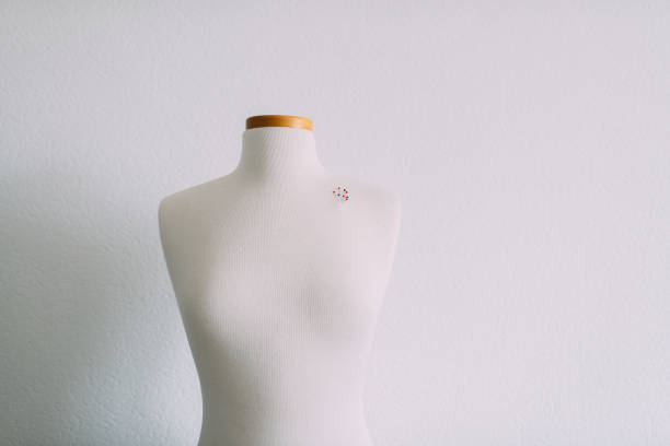 Sewing mannequin in room on white stock photo