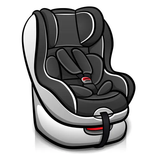 Vector illustration of Vector child car seat design