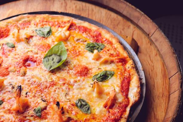 Close up of Japanese style Pizza