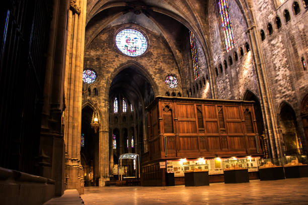 istock Interior view of Girona Cathedral 1220983285