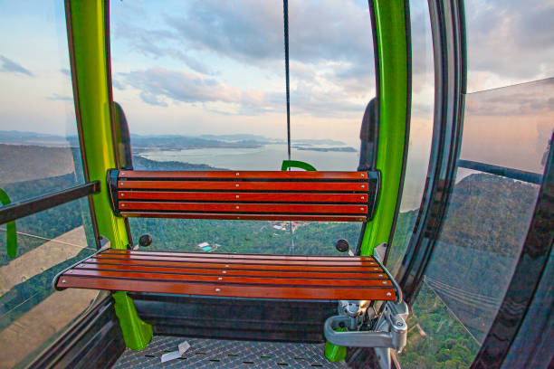 istock Cable car in mountains on Langkawi island, Malaysia 1220988441