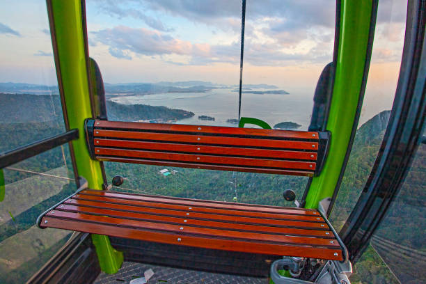 istock Cable car in mountains on Langkawi island, Malaysia 1220988575