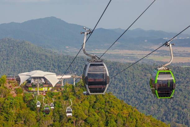 istock Cable car in mountains on Langkawi island, Malaysia 1220990655
