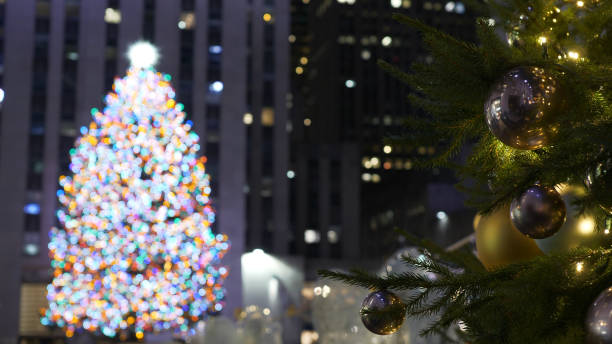 istock Famous and spectacular Christmas tree in New York 1220990747