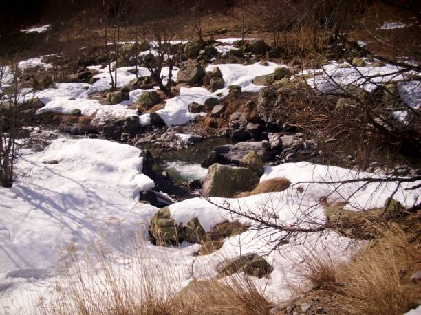 istock Snow melt in mountain 1220991547