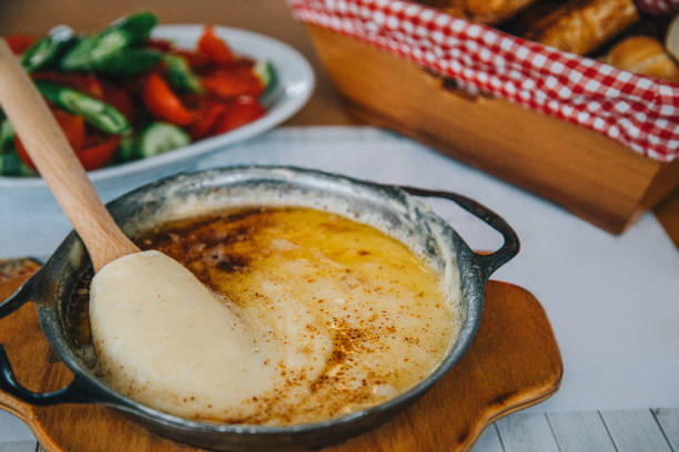 istock Turkish breakfast and fried cheese - Miscreation - Kuyma 1220995555