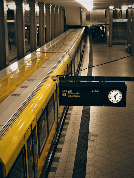 istock Yellow subway view from above in Berlin Germany 1220997486