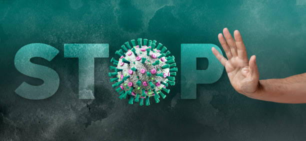 istock Human hand stopping COVID-19 Coronavirus 1221001853