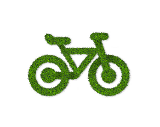 istock green grass bycicle isolated on a white background 1221002258