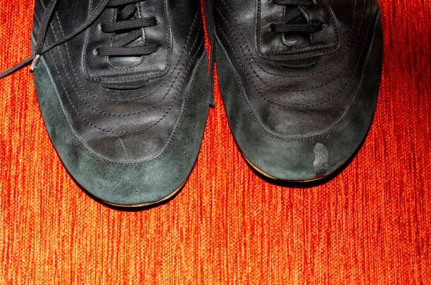 istock Old Black Walking Shoes, Vintage Black Walking Shoes 1221006549