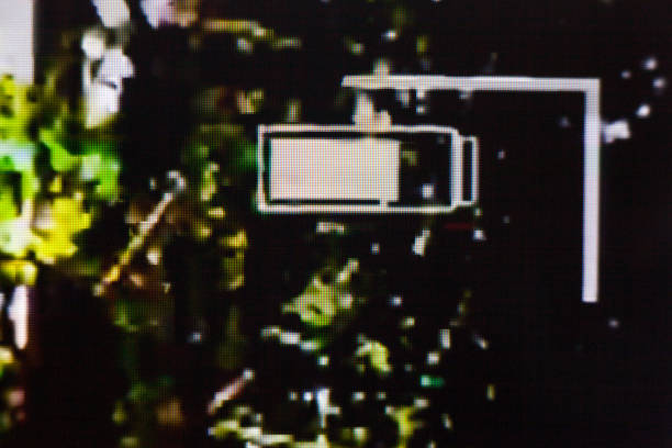 Battery charge level icon on the screen.
